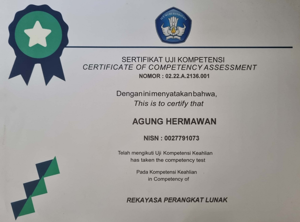 Certificate of Competency Assessment — Software Engineering